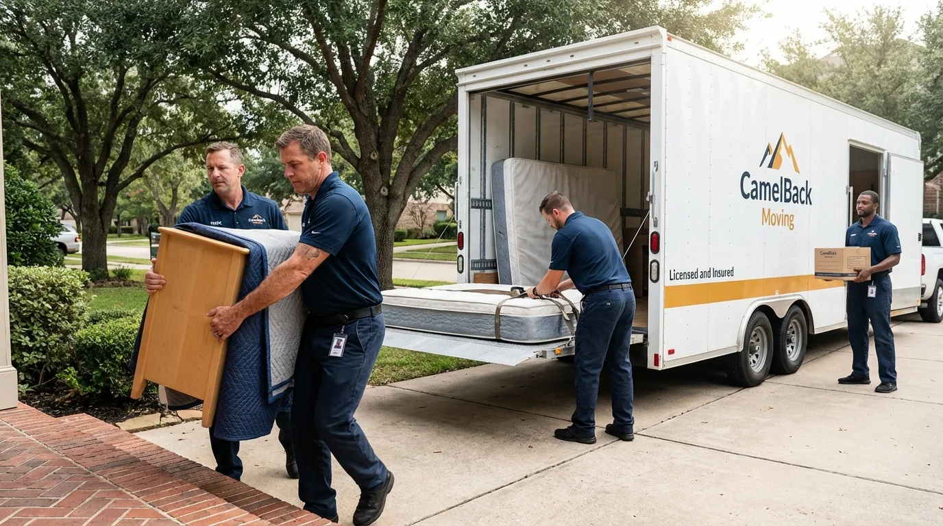 Crew loading residential truck for cross-state move from Guthrie Center, IA